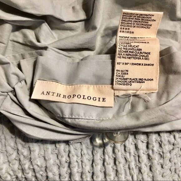 Anthropologie Arienne Textured Tassel Duvet Cover - Picture 8 of 8